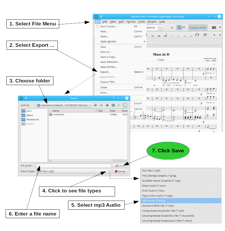 Flow Diagram for making mp3 files