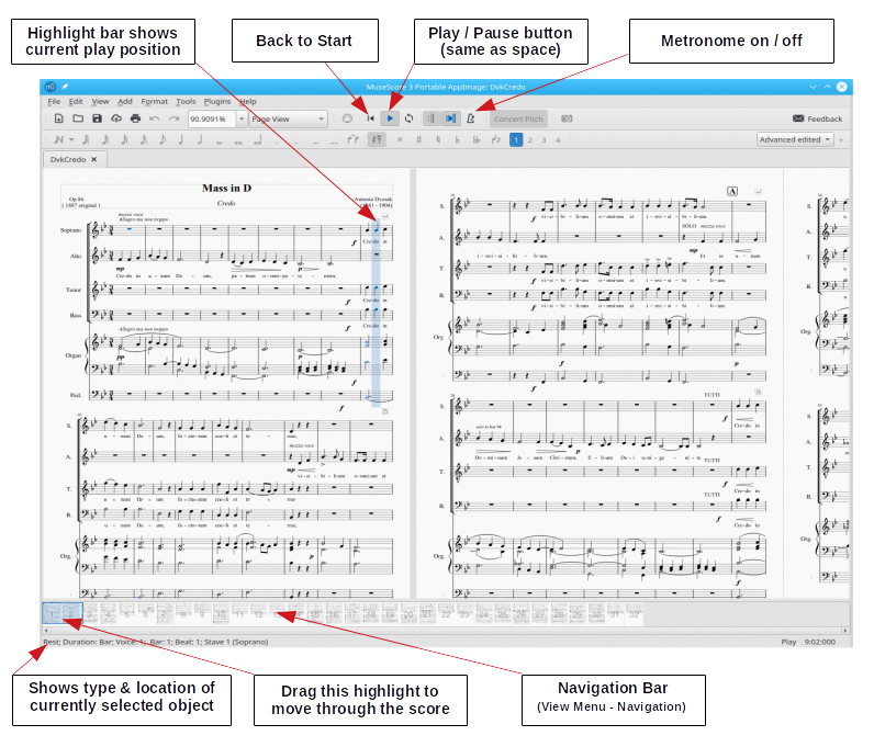 Main Musescore Window